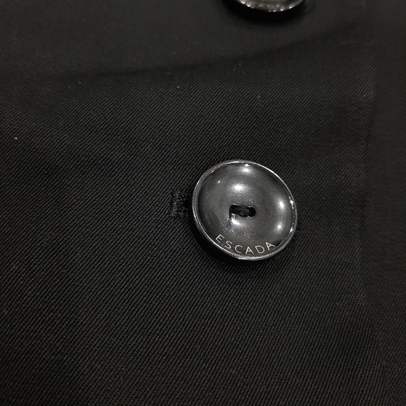 Escada Black Wool Blazer Size 40 - Picture 3 of 7
